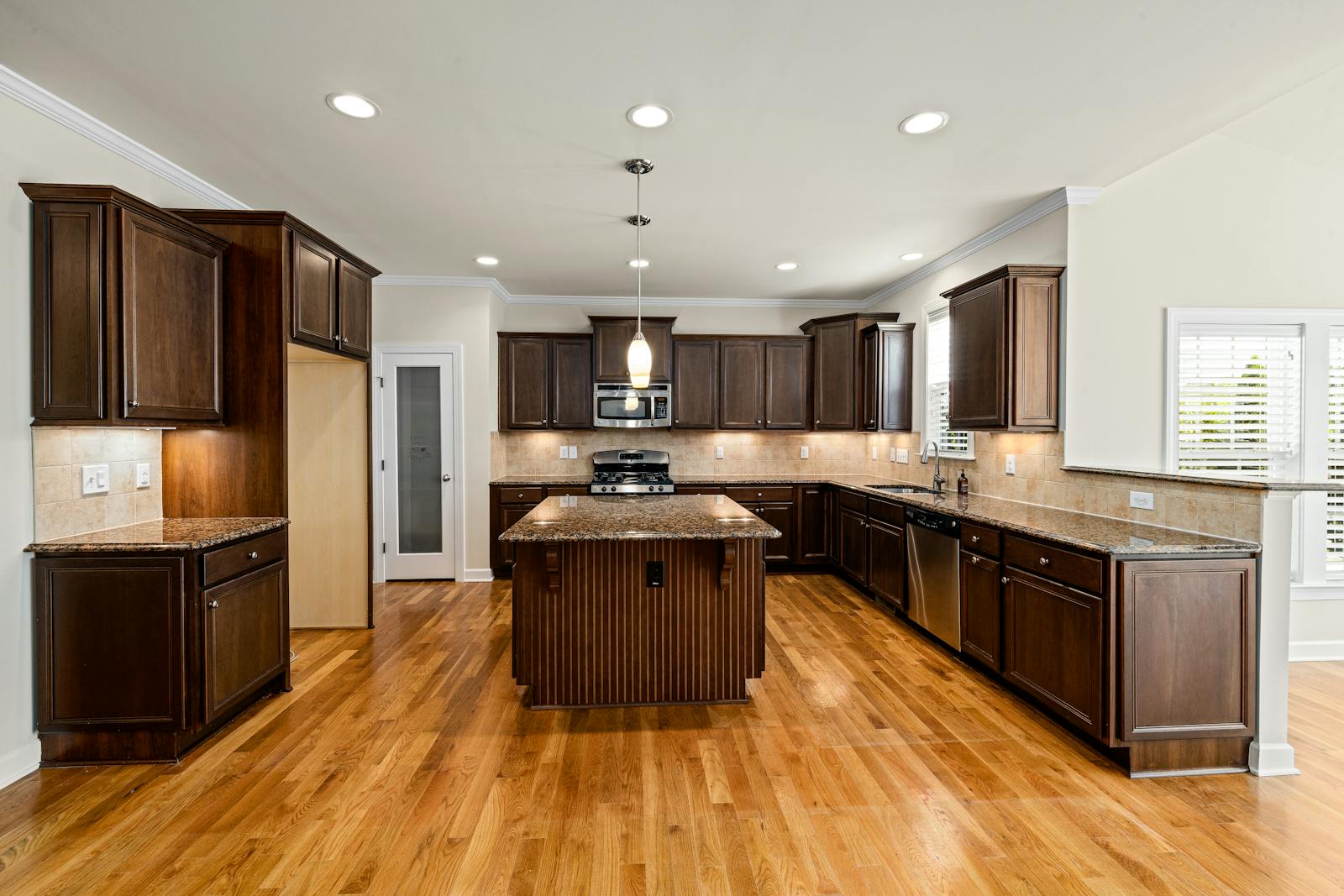 Pattern of warm modern recessed ceiling lights